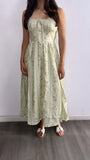 Full Bloom Floral Midi Dress- Sage