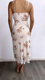 The Sweetest Floral Midi Dress- Cream