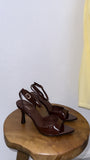 After 5pm Ankle Strap Heels- Brown Gloss