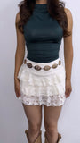 Zamira Mock Neck Sleeveless Top- Teal