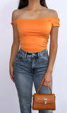 Aubriella Assymetrical Top- Soft Orange