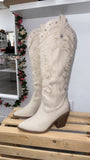 Frontera Studded Cowgirl Boots- Bone/Beige