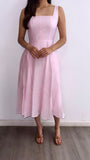 Sweet Bliss Flowy Midi Dress- Soft Pink