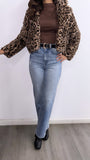 Toxic Trait Faux Fur Coat- Leopard