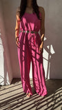 Kary Flowy Jumpsuit- Pink