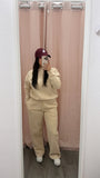Minimal Living Straight Leg Sweat Set- Cream