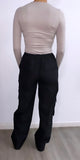 On Board Straight Leg Cargo Pants- Black