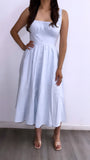 Entre Las Nuves Corset Midi Dress- Baby Blue
