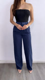 Let's Make A Deal High Rise Pants- Navy Blue