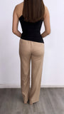 Lily Assymetrical Ruched Top- Black
