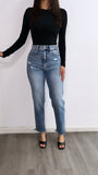 Maciel High Rise Mom Jeans- Medium Wash