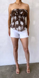 Ezekiel High Rise Mom Shorts- White