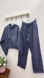 Sunday Afternoon Straight Leg Sweat Set- Blue Stone