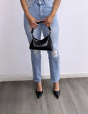 Meet n Drinks Sling Back Heels- Black