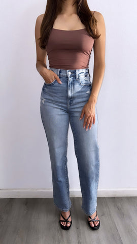 Marvin High Rise Dad Jeans- Medium Wash