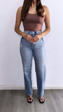 Marvin High Rise Dad Jeans- Medium Wash