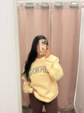 California Oversized Pullover Sweater- Beige