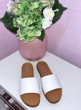 Everyday Slip On Sandals- White