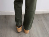 Cozy Central Suede Faux Fur Clogs- Camel