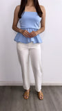 Stass Bubble Tube Top- Baby Blue