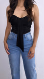 Rayannon Tube Corset Top- Black