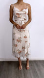 The Sweetest Floral Midi Dress- Cream
