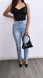 Meet n Drinks Sling Back Heels- Black