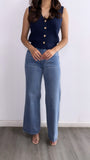 Jacob High Rise Wide Leg Jeans- Medium Wash