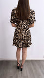 Feeling Fearless Short Sleeve Mini Dress- Leopard