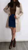 Carlton Slim Wool Coat- Oatmeal