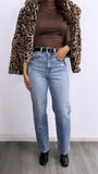 Toxic Trait Faux Fur Coat- Leopard