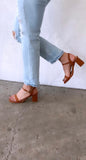 Avalon Block Heels- Chestnut