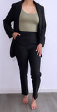 Booked & Busy Classic Slim Blazer- Black